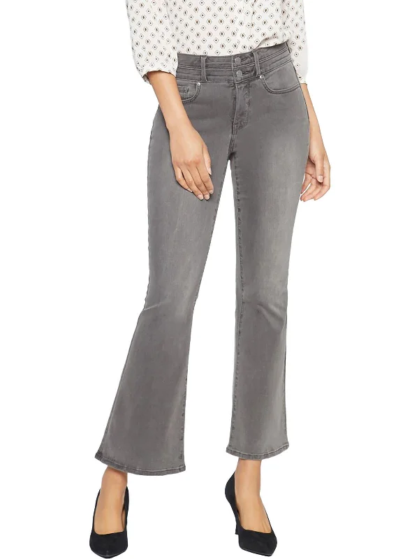 Ava Womens High-Rise Slimming Flare Jeans British Gentlewoman Style