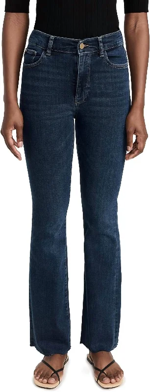 Bridget Boot High-Rise Denim Jeans In Seacliff Refined Women's Velvet