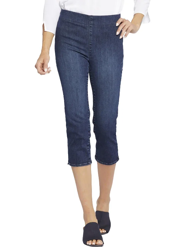 Dakota Womens Mid-Rise Capri Cropped Jeans