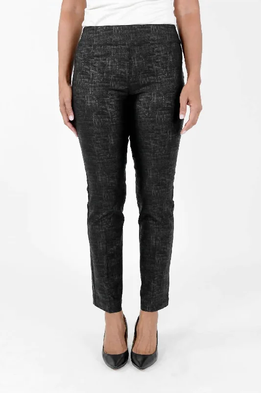 Hot Wire Pull On Jean In Black Monochromatic All - in - one