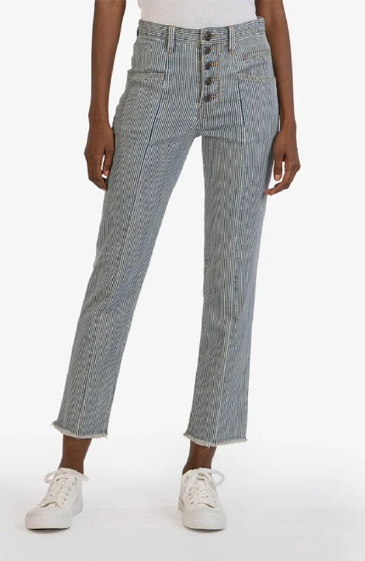 Reese Hi Rise Strght Ankle Straight Leg Jeans In Volant Practical Women's Multi - 