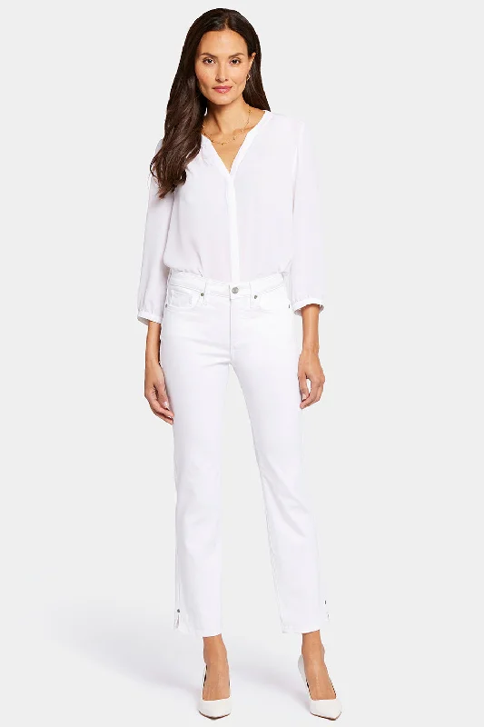 Sheri Slim Ankle Jeans - Optic White Disco
