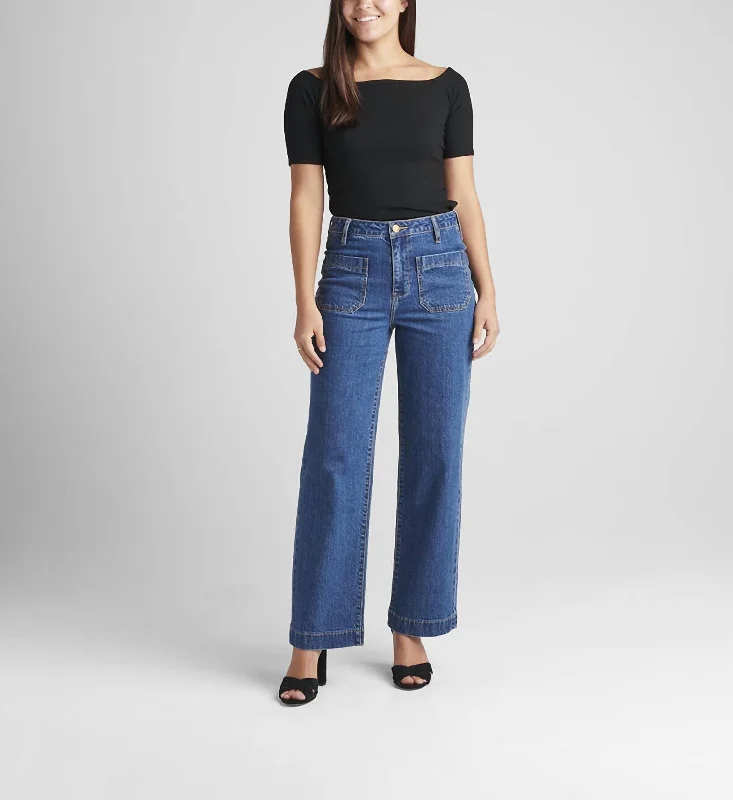 Sophia High Rise Wide Leg Jean In Berkeley Sporty Women's Tennis