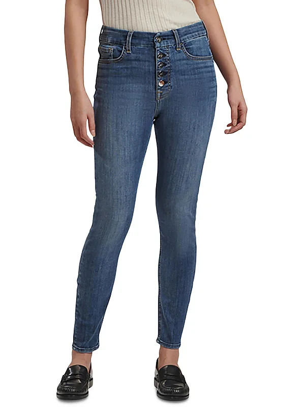 Womens High Rise Ankle Skinny Jeans Refined Women's Hand - crafted