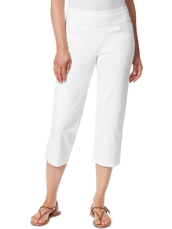 Womens Stretch Solid Capri Jeans Modern Women's Tech