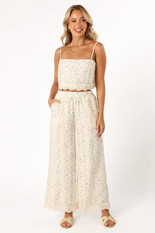 Alison Two Piece Set - Blue Floral Classic Women's Tweed