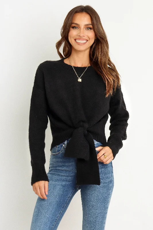 Captivate Knit Sweater - Black European