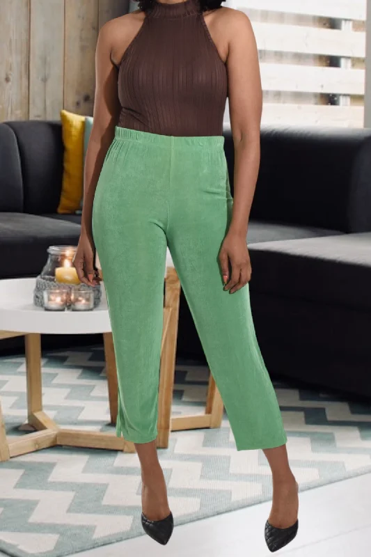 Green Elastic Pants