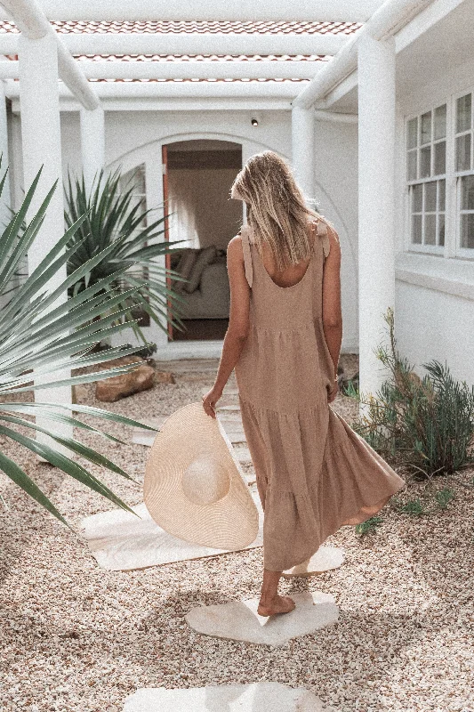 Marcy Midi Dress - Mocha purpose