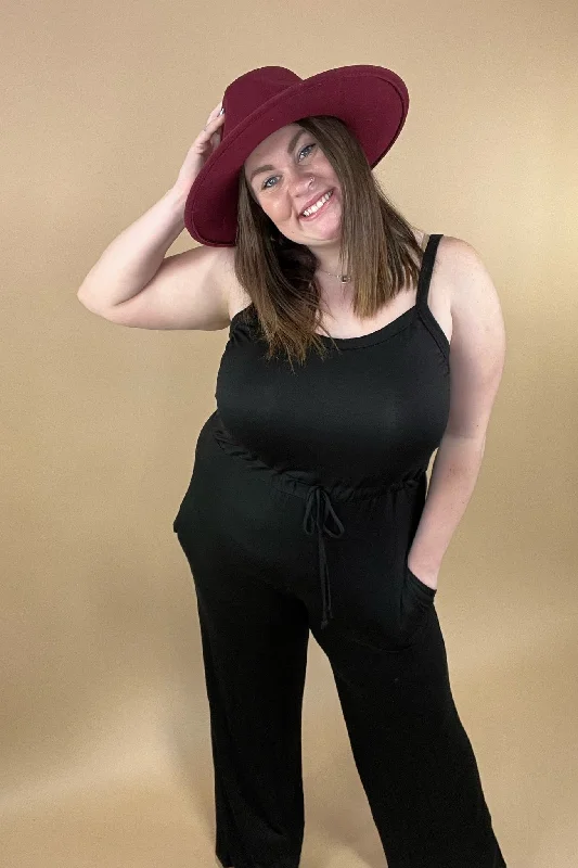 Supposed To Be- Curvy Size Black Jumpsuit Refined Women's Hand - crafted