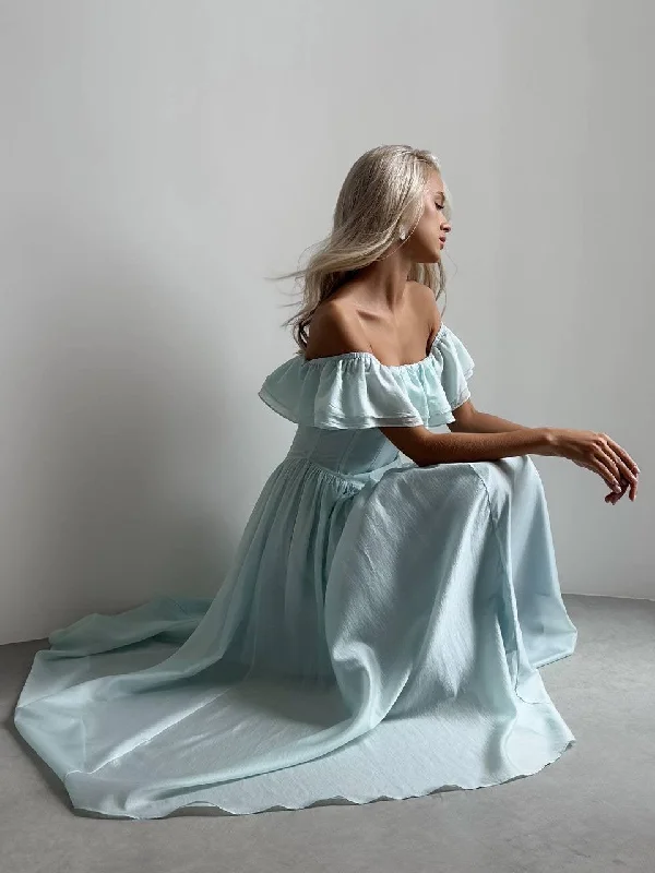 Ethereal Off-Shoulder Maxi Dress