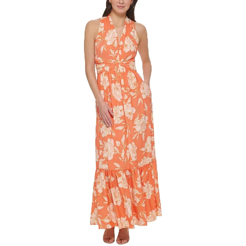 Vince Camuto Womens Floral Long Maxi Dress