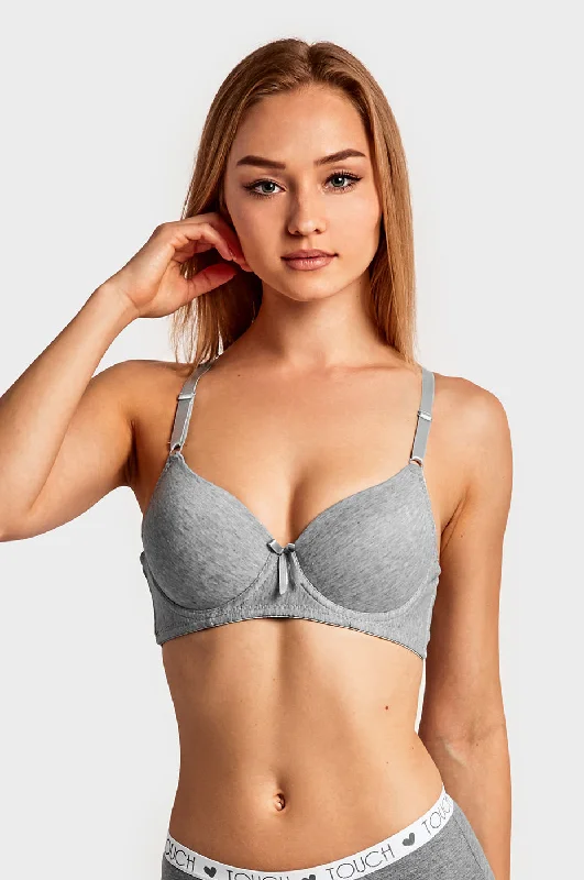 SOFRA LADIES FULL CUP PLAIN COTTON BRA (BR4360P2)