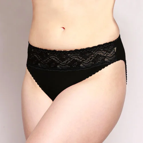 #691L Lace Hi-Cut Merino Brief