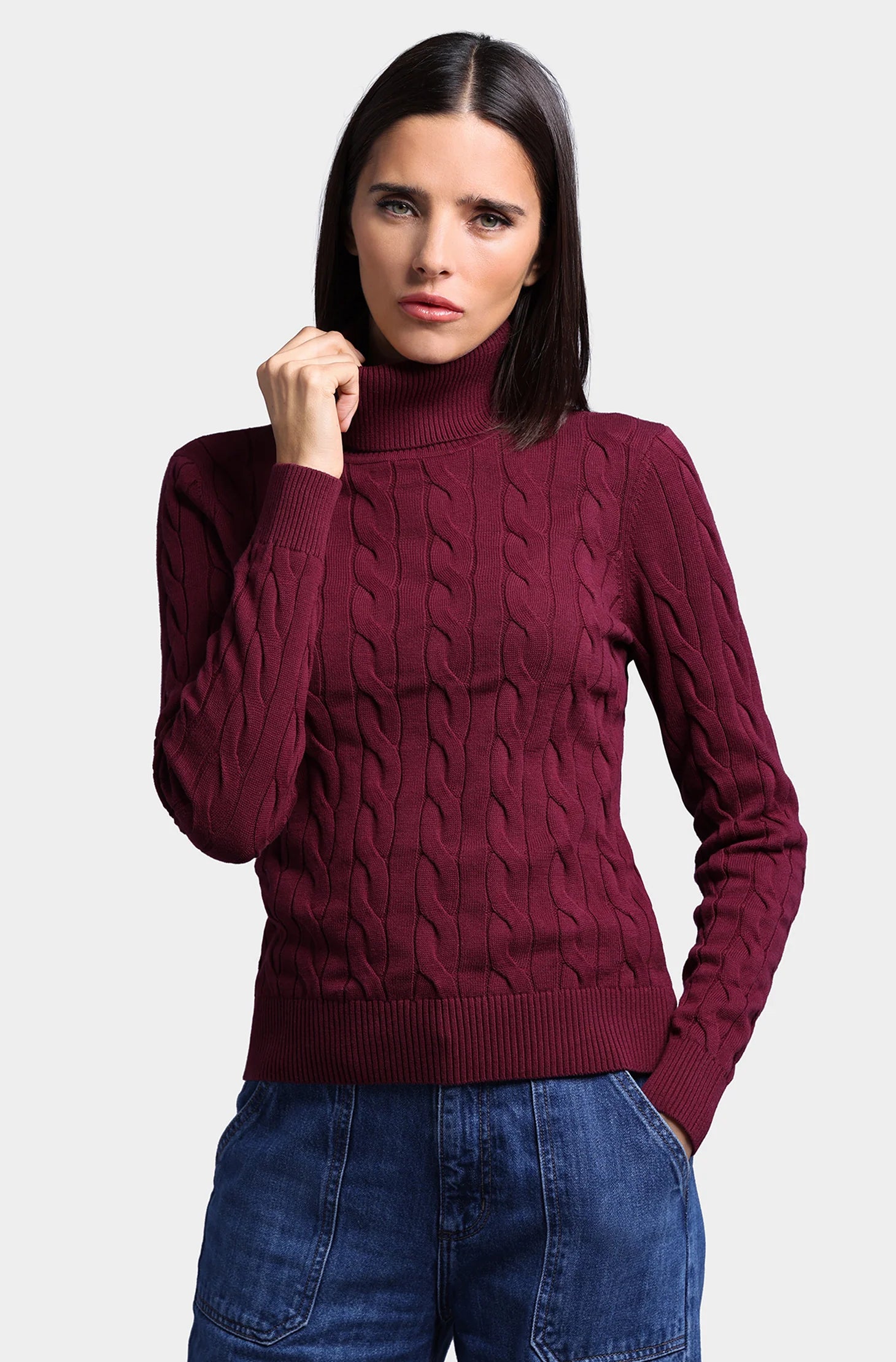 Cotton Cable Turtleneck Gym