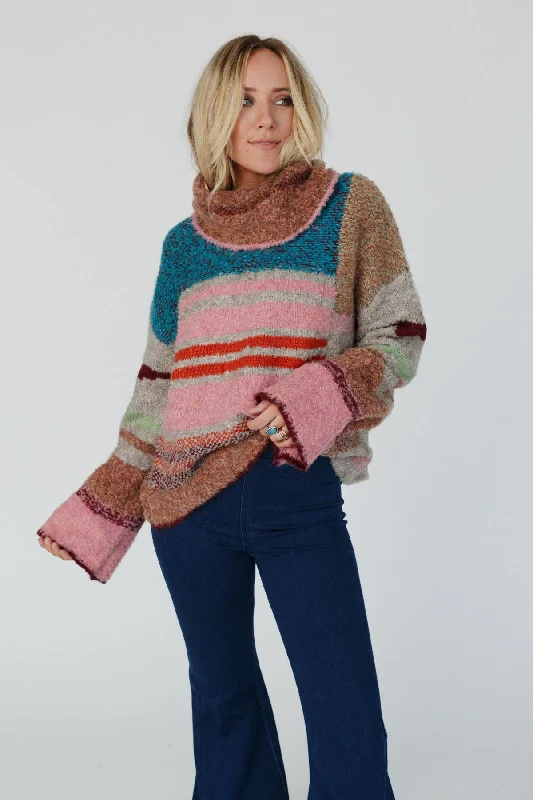 Got To Be Me Striped Sweater - Mauve Women