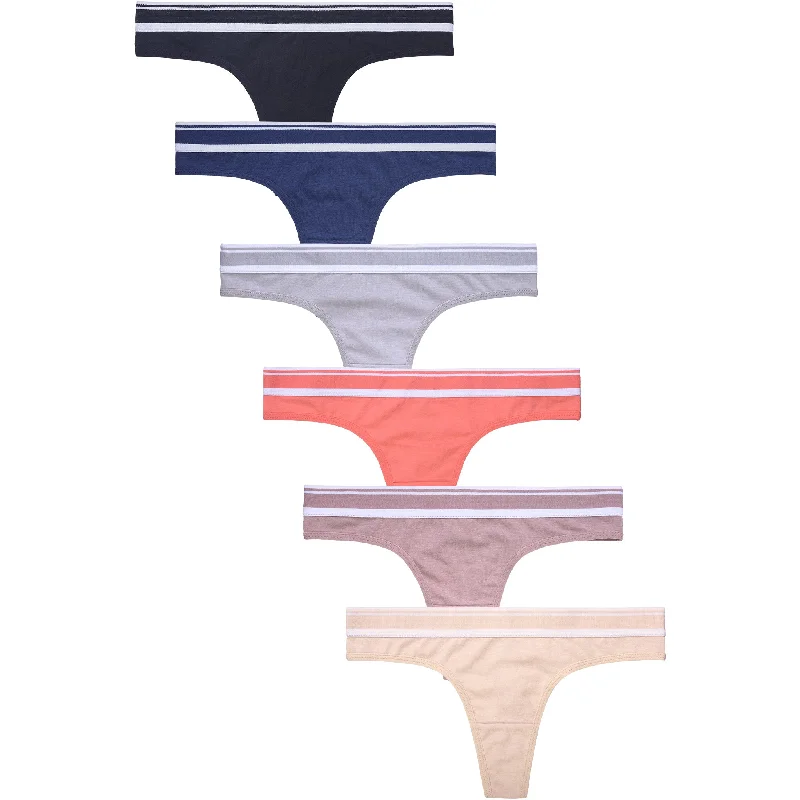 SOFRA LADIES COTTON THONG PANTY (LP1551CT4) Cashmere