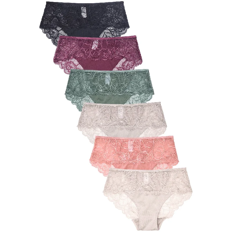 SOFRA LADIES LACE DETAIL HIPSTER PANTY (LP7704PH)