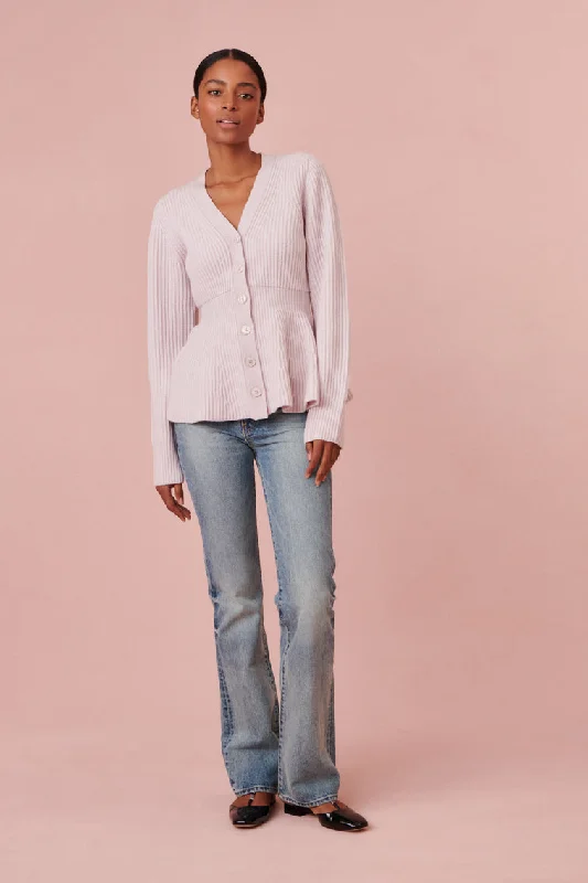 Luisa Peplum Cardigan Stylish Women's Neon