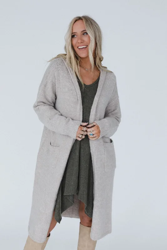 Octavia Hoodie Cardigan - Oatmeal Bohemian Women's Free