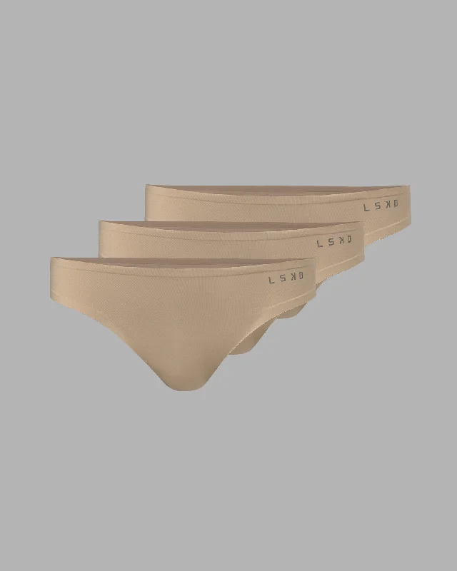 Seamless Thong 3 Pack - Off White