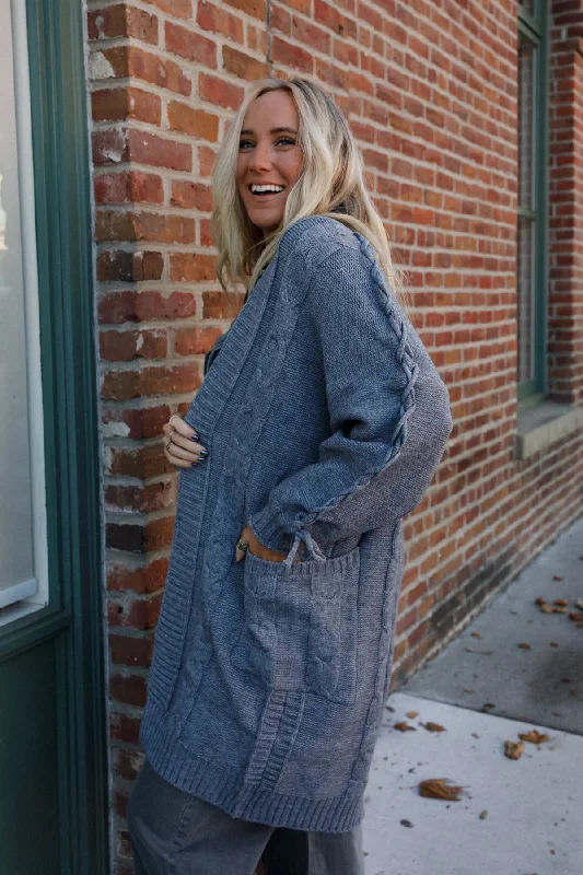 Sunset Snuggle Cardigan - Gray Stylish Women's Tropical 
