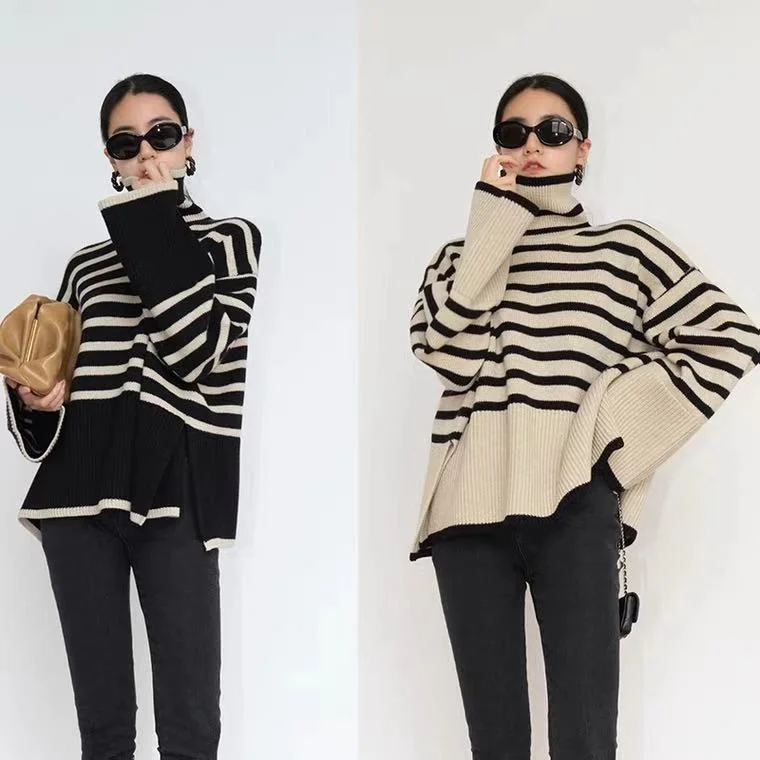 Striped women Sweater dress Athletic Women's 
